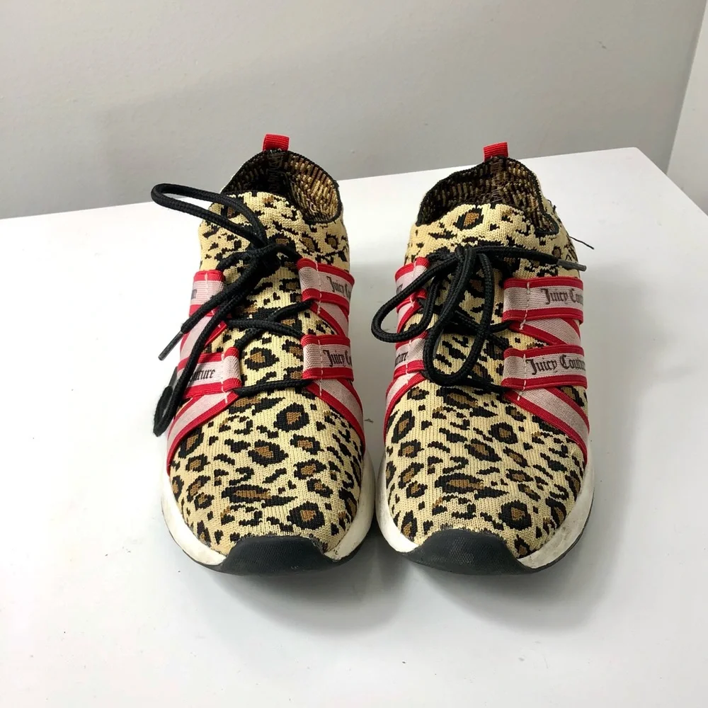 JUICY COUTURE Animal Print Knit Flex Athletic Shoes